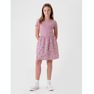 Gap Girls Lavender Floral Print Skater Dress